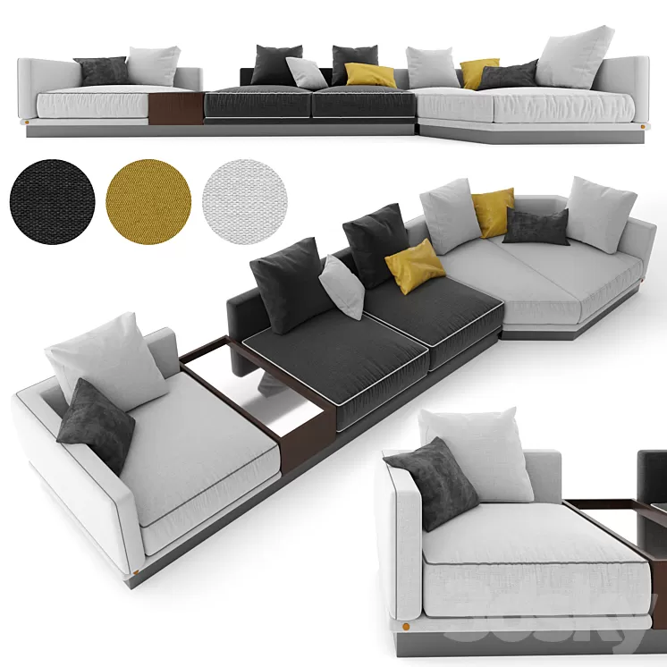 Cipriani sesto senso modular sofa 3D Model