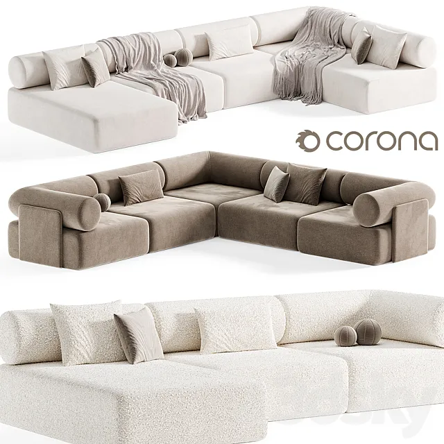 CIPRIANI U SHAPED SOFA Modern By lusso living 3D Model