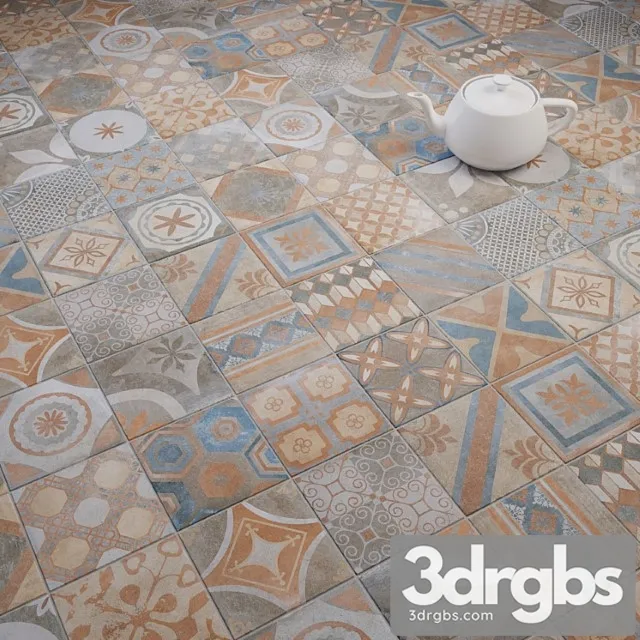 Cir new orleans french quarter royal street 20x20 mixed tile set