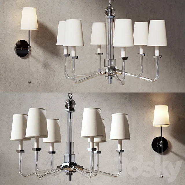 Circa Lighting Bennett Six Arm Chandelier 3D Model