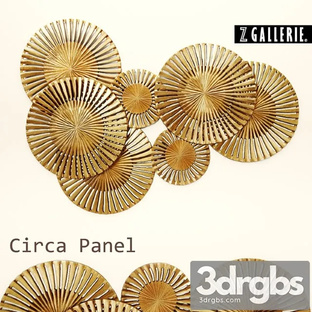 Circa Panel Z Gallerie Discs Circles Wall Decor Mural Picture 3D Model Free