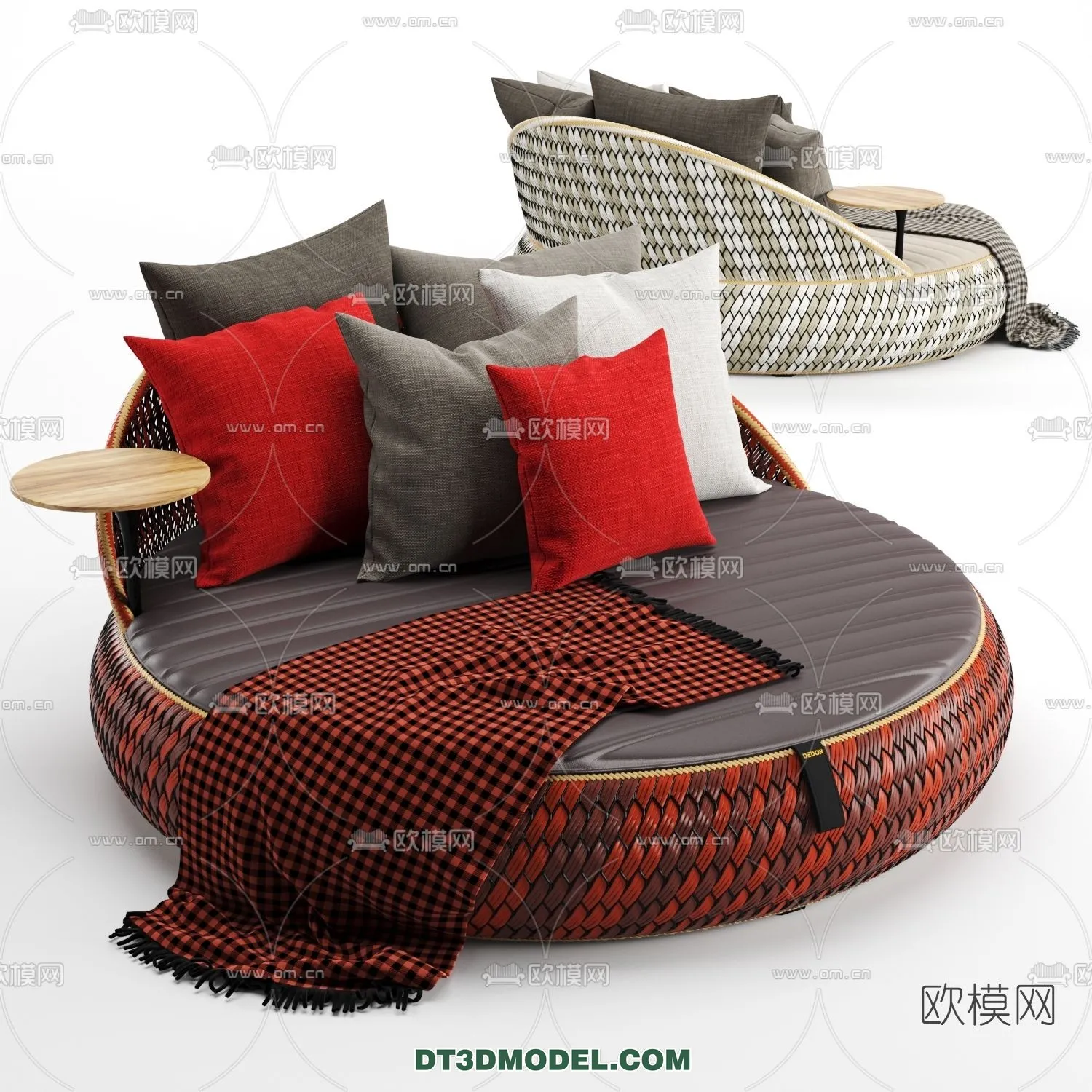 Circle Bed - Furniture 3D Models for Bedroom - 011