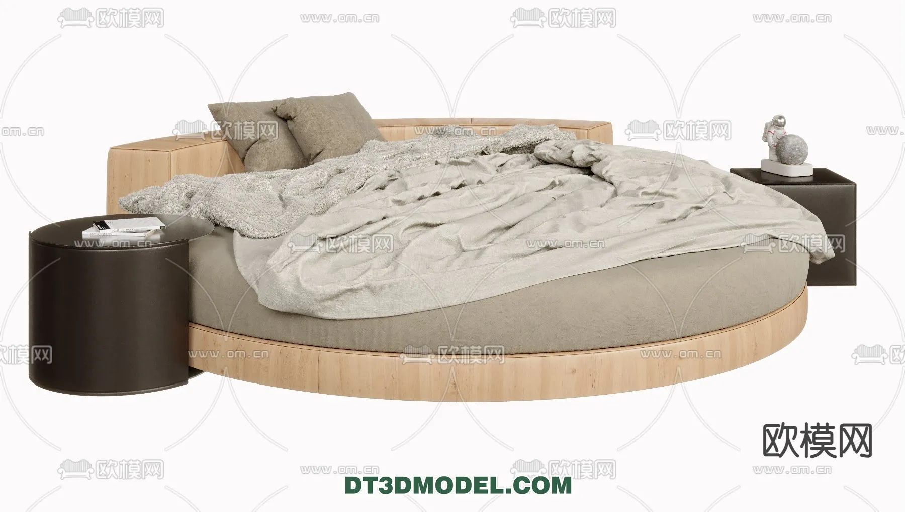 Circle Bed - Furniture 3D Models for Bedroom - 024