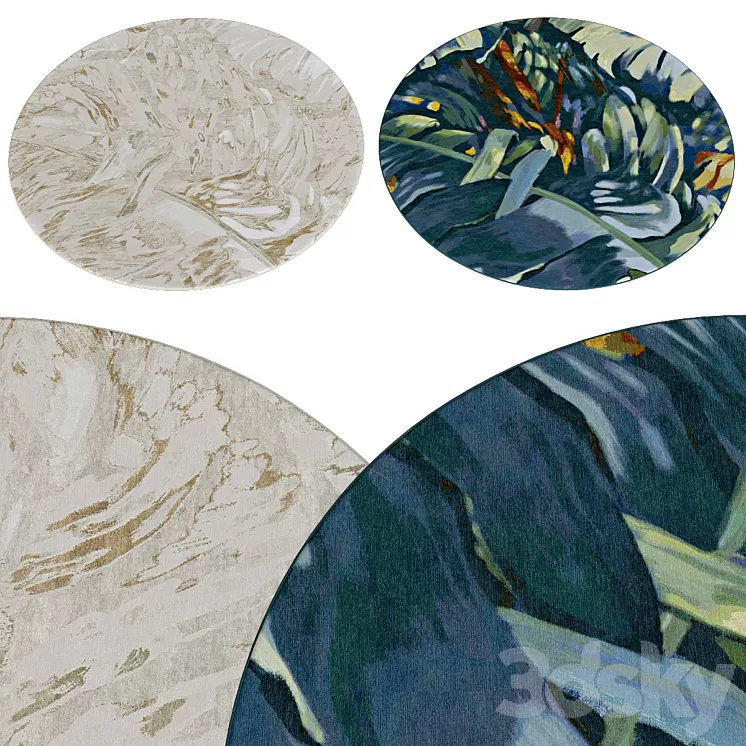 Circle rugs # 055 3D Model Free