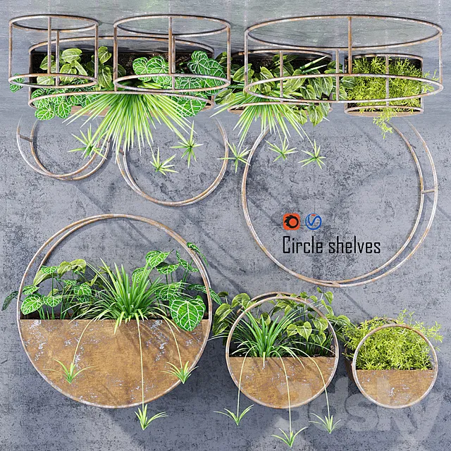 Circle shelves 3D Model