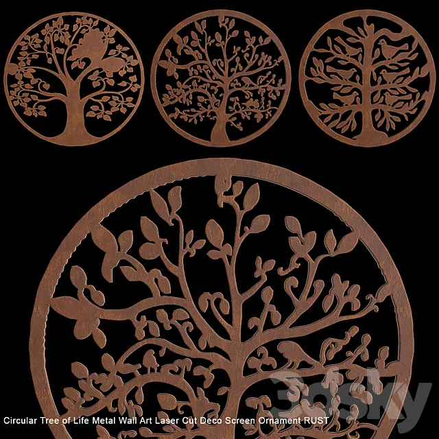 Circle Tree of Life 3D Model