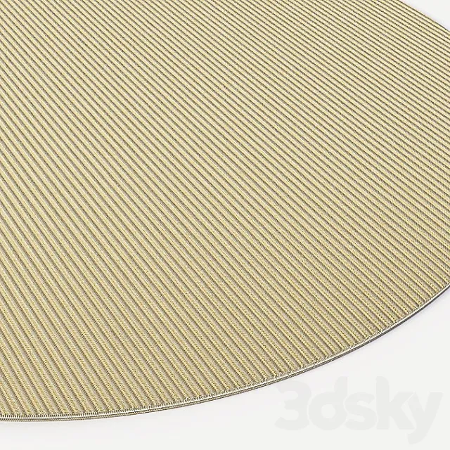 circle yellow rug 3DModel