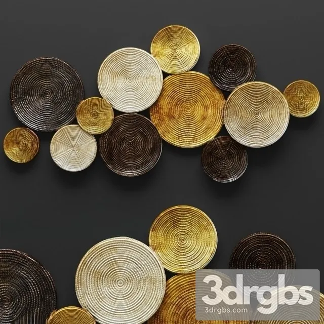 Circles Wall Decor 3D Model Free