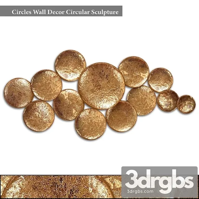 Circles wall decor circular sculpture 3D Model Free