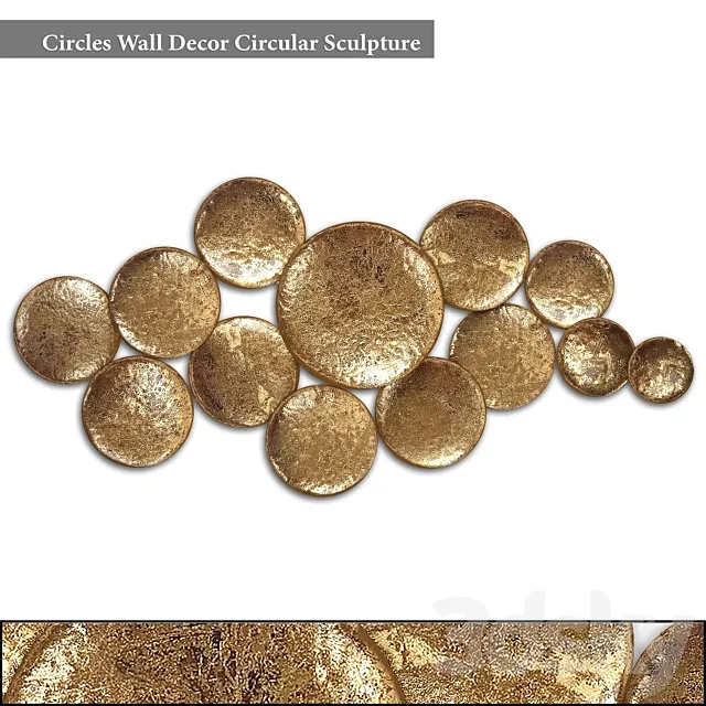 Circles Wall Decor Circular Sculpture 3D Model