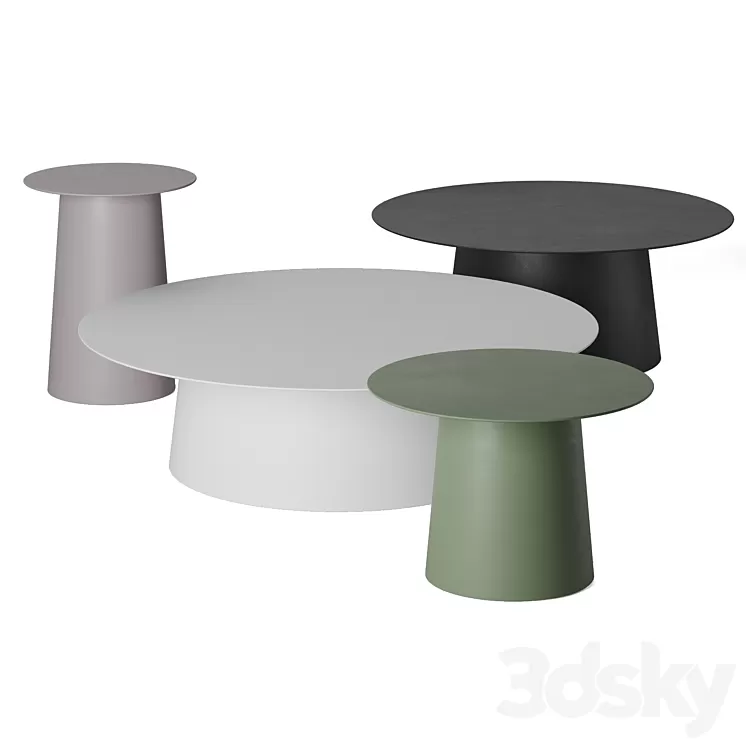 Circula table set. Blu Dot. 3D Model