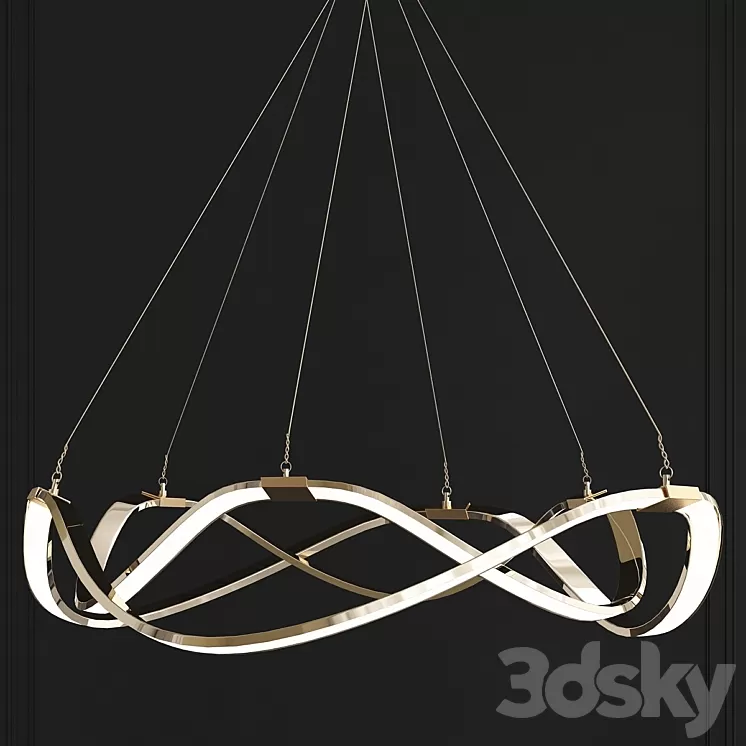 Circular Pendant Light Modern 3D Model