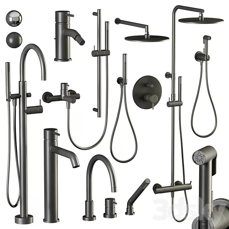 Cisal Nuovo Less shower and faucet set 3D Model Free