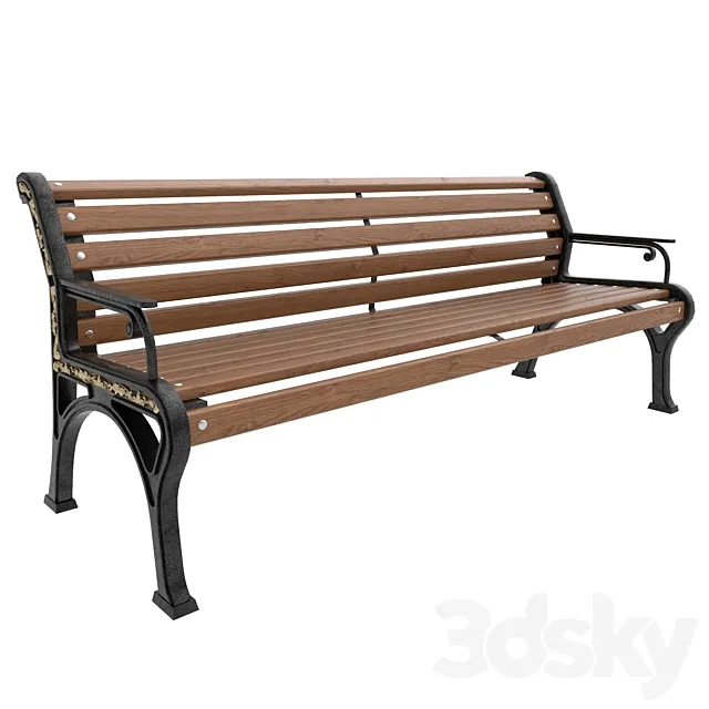 City Bench Retro 3DModel