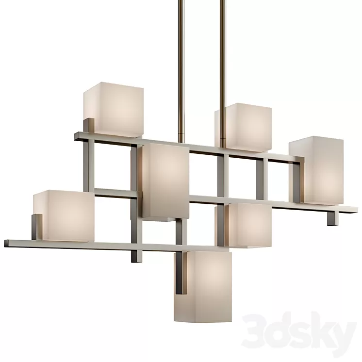 City Lights Linear Chandelier by Elstead 3D Model Free