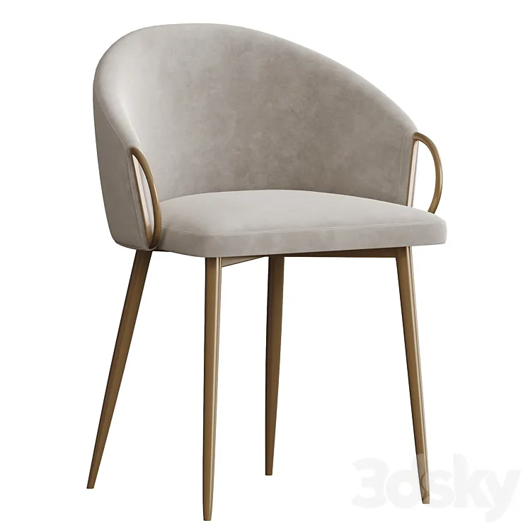 Claire counter chair 3D Model Free