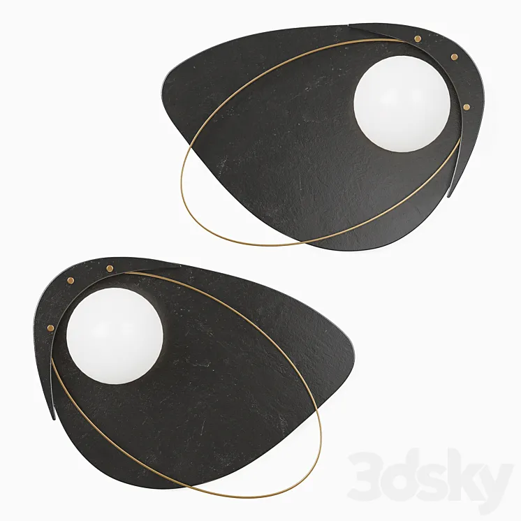 CLAM FLAT Wall light 3D Model Free