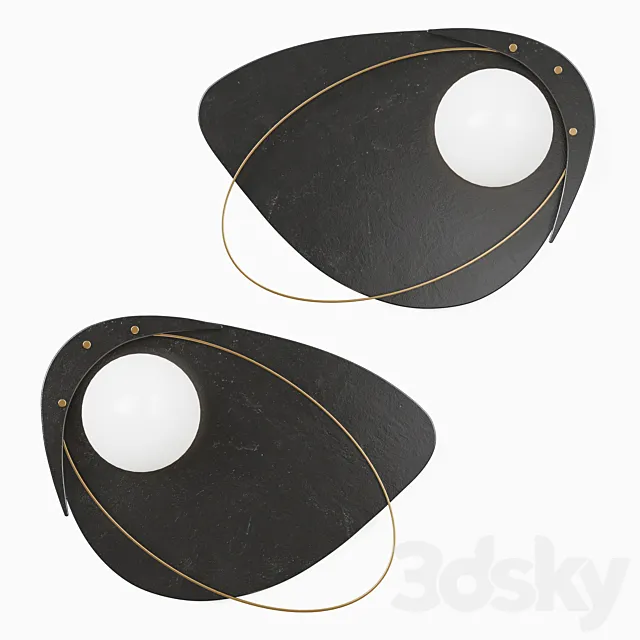 CLAM FLAT Wall light 3DModel