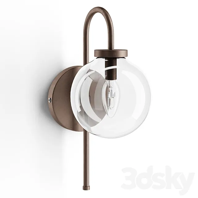 Claremont Glass Globe Sconce 3D Model