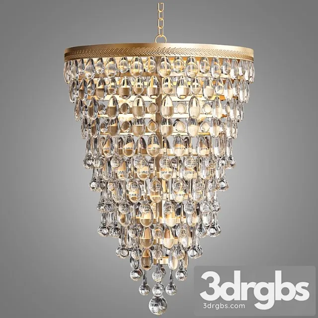 Clarissa Glass Drop Pendant 1 3D Model Download