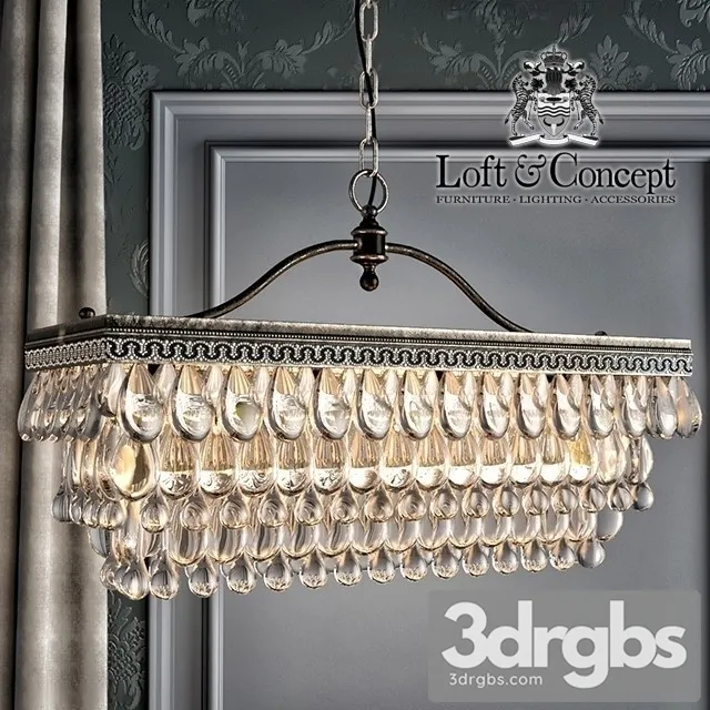 Clarissa Glass Drop Pendant 3D Model Free