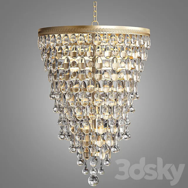 Clarissa Glass Drop Pendant 3DModel
