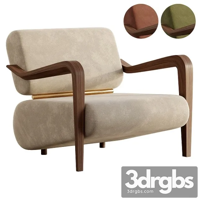 Clark Armchair Mezzo Collection 3D Model Free
