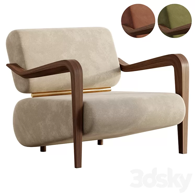 Clark Armchair - Mezzo Collection 3D Model Free