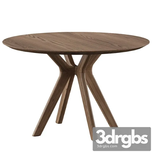 Clark round dining table 2 3D Model Free