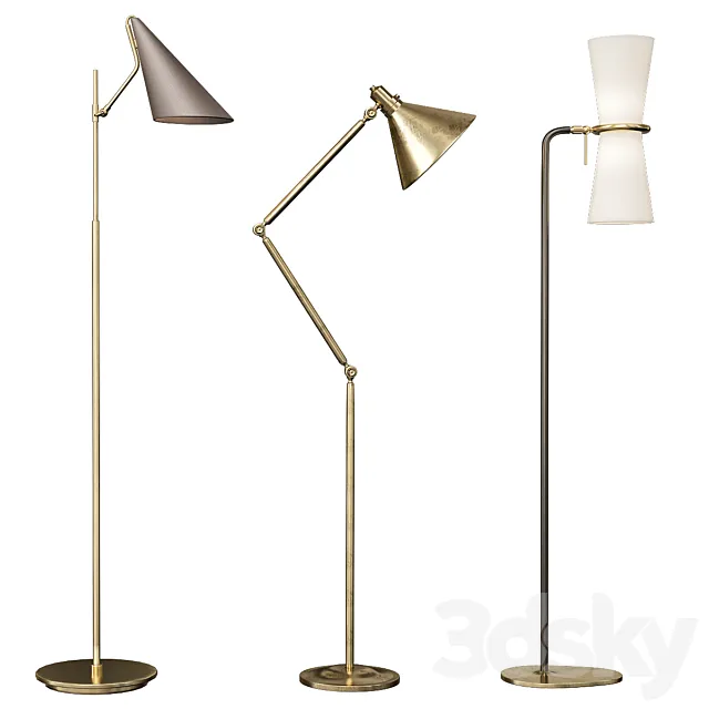 Clarkson Triple Floor Lamp 3DModel