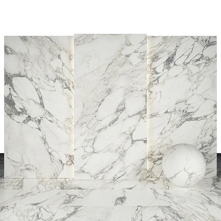 Classic Arabescato Marble 02 3D Model Free