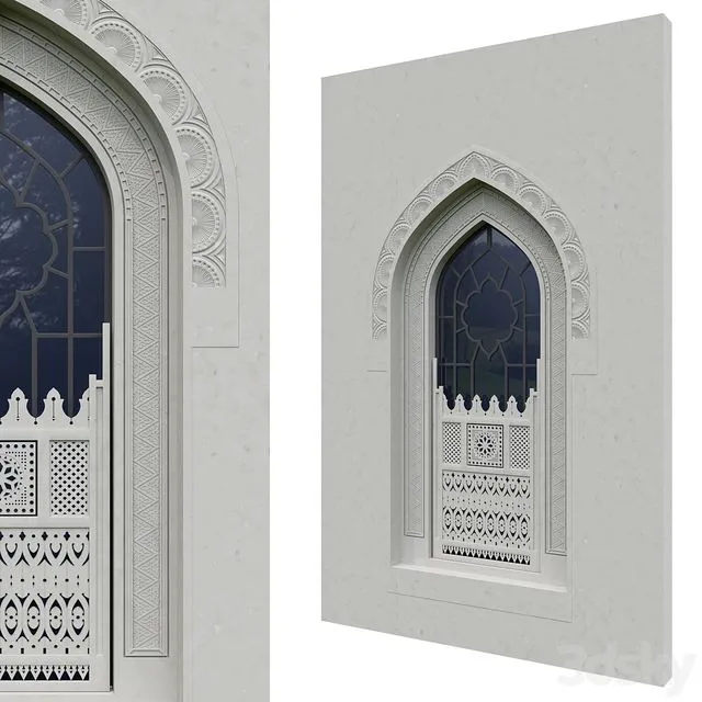 Classic Arabic Window 3D Model