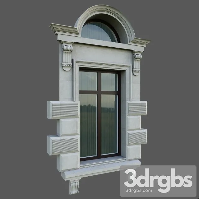 Classic Arched Window 3 3D Model Free