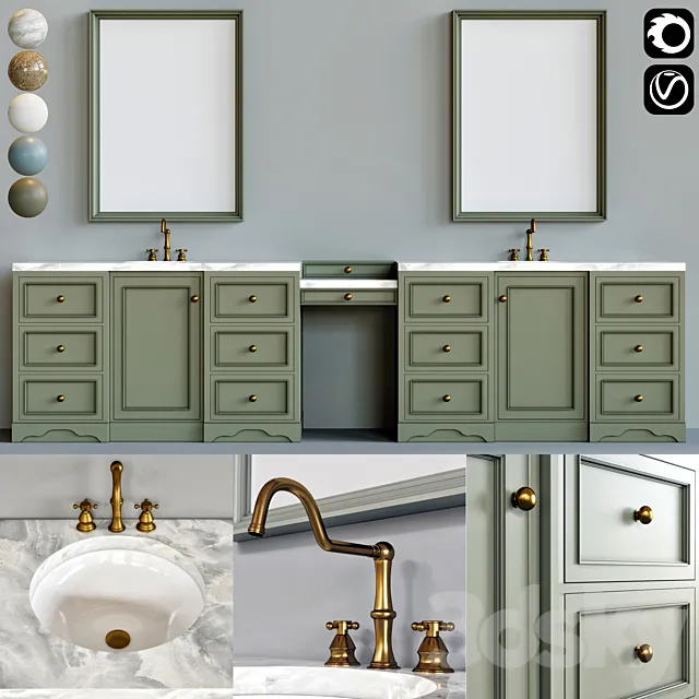 classic bathroom furniture 01 Free Download
