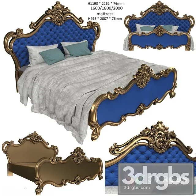 Classic Bed 3D Model Free