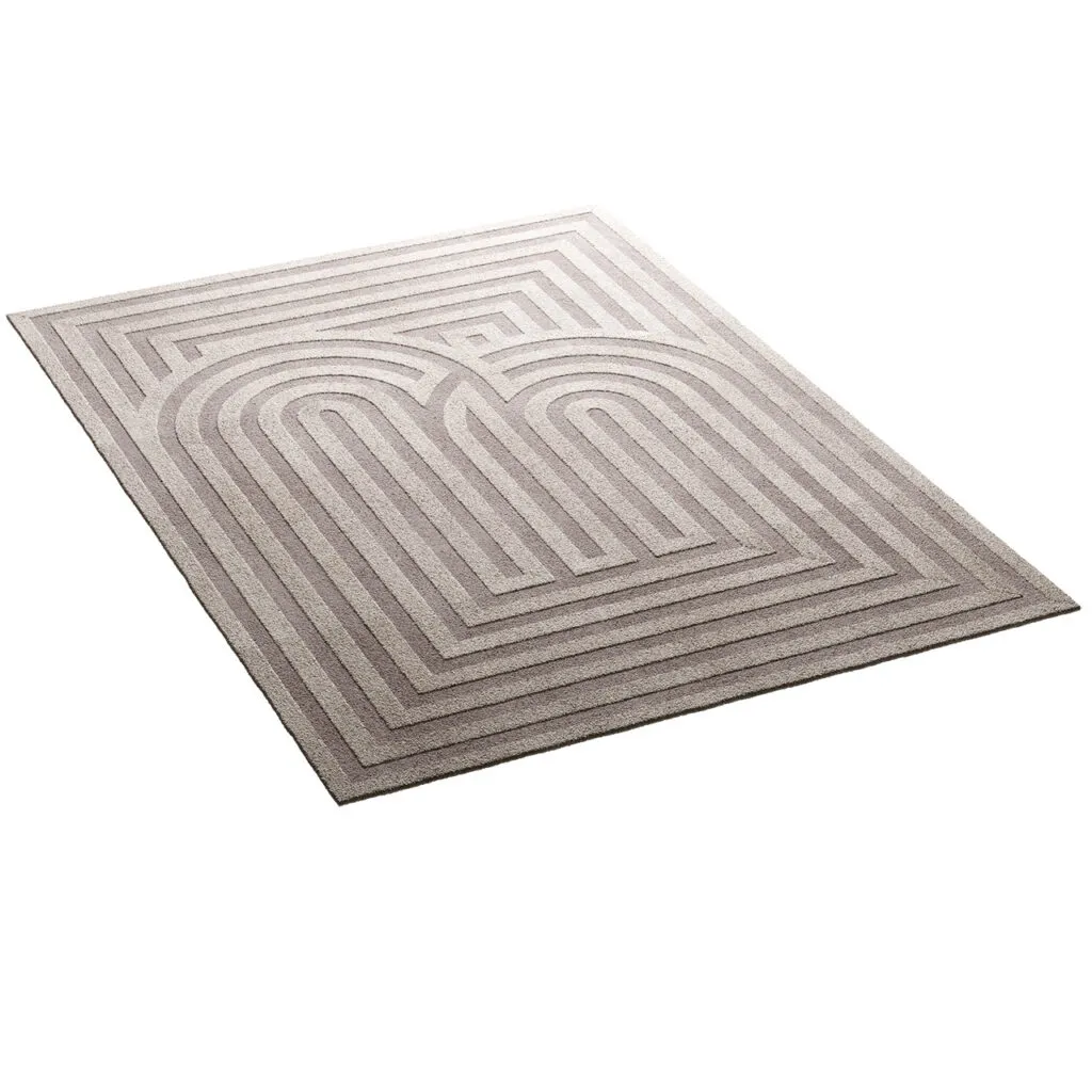 Classic Beige Rectangular Rug by Feyyn