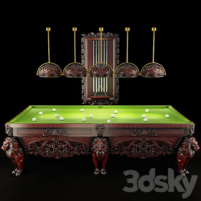 Classic Billiards 3D Model