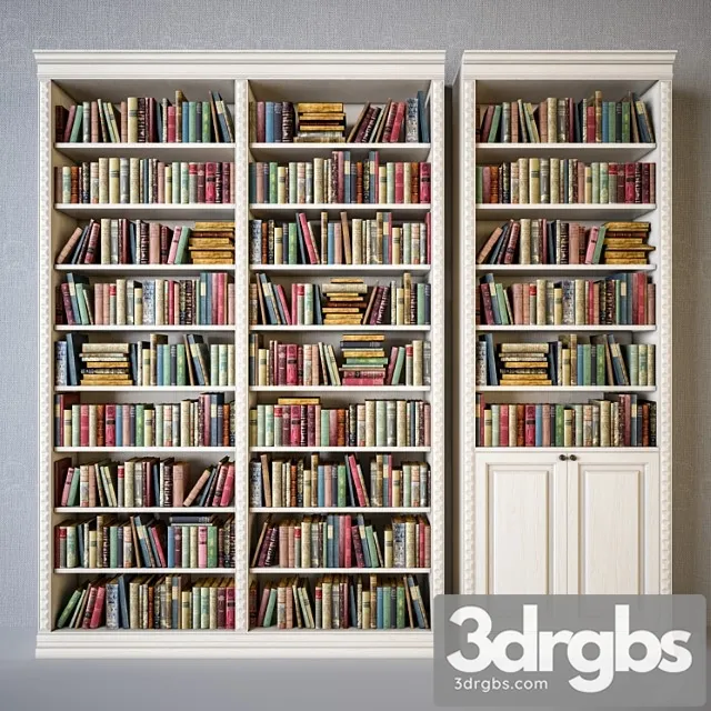 Classic Book Cabinets 3D Model Free