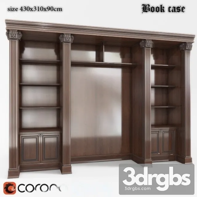 Classic Bookcase 3D Model Free