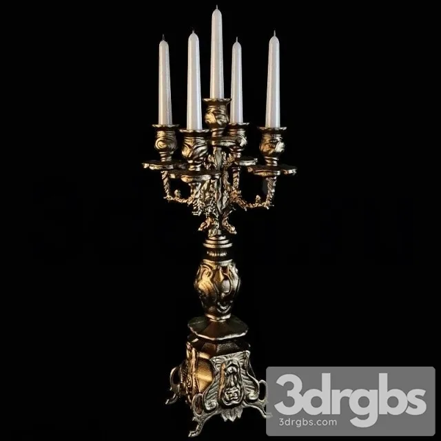 Classic Candlesticks 3D Model Free