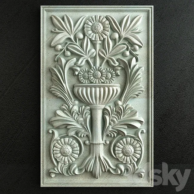 Classic Carving Ornament 002 3D Model