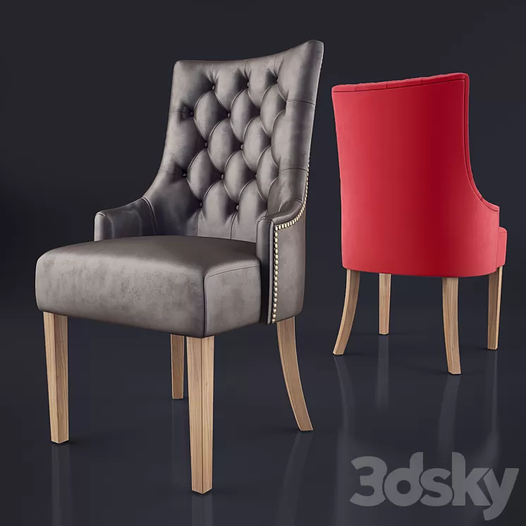 Classic chair with back Capito 3D Model