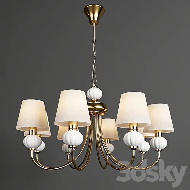 Classic chandelier Eurosvet 60072_8 Mella 3D Model