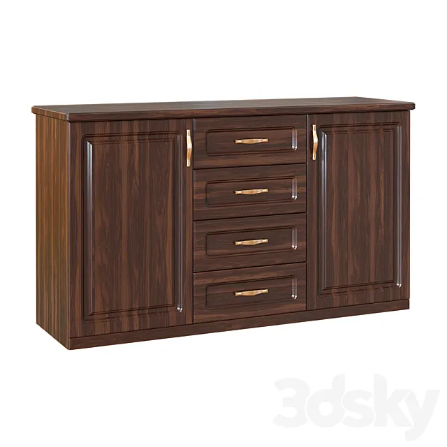 Classic chest of drawers 2 for TV 3D Model