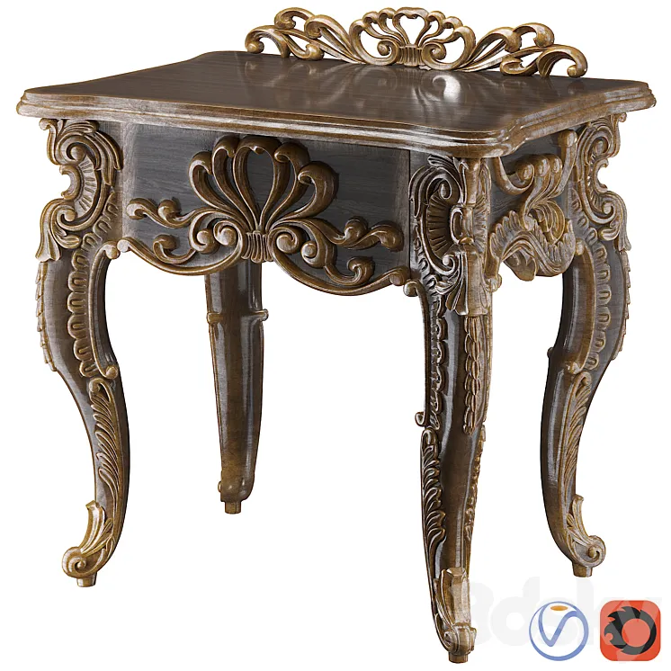 Classic coffee table 3D Model Free