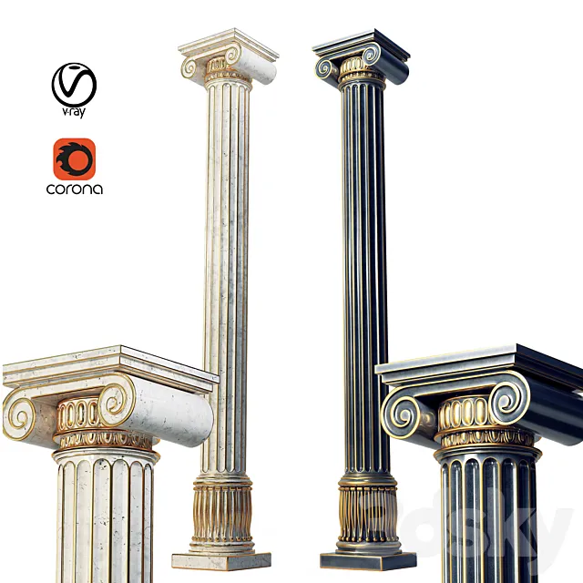 classic column 02 3D Model