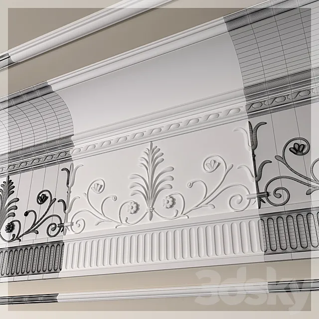 Classic cornice 3D Model