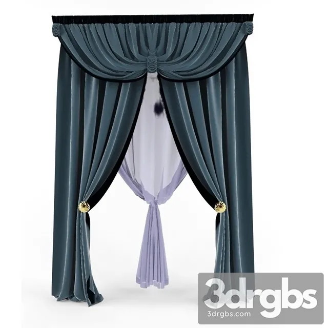 Classic Curtain 03 3D Model Free