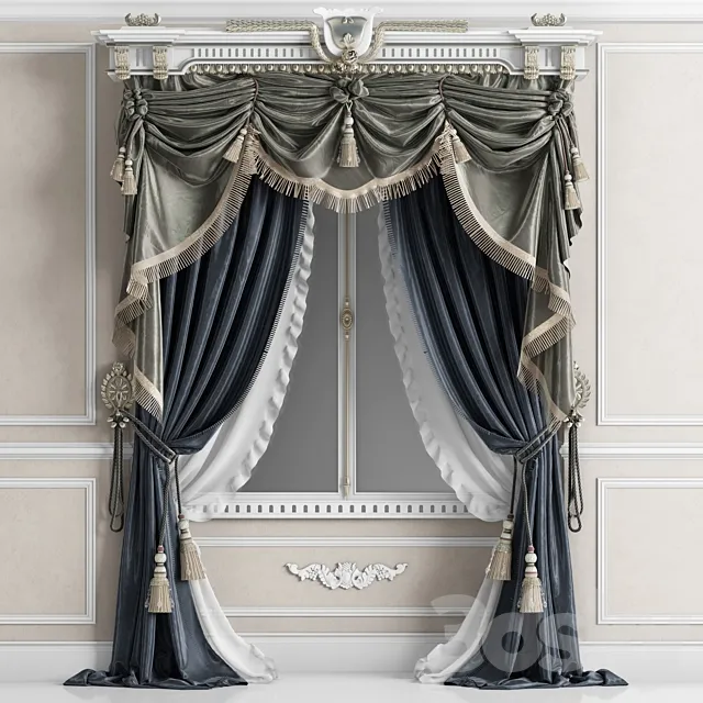 Classic Curtain_1 3DModel