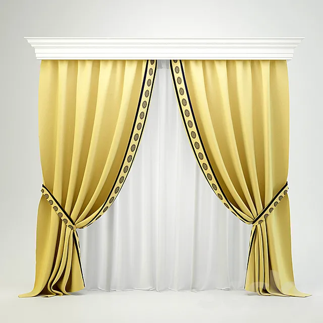 Classic curtains 3D Model